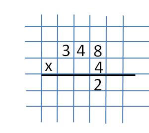 Multiplizieren Sie eine mehrstellige Zahl mit einer anderen Zahl als 0 oder 1